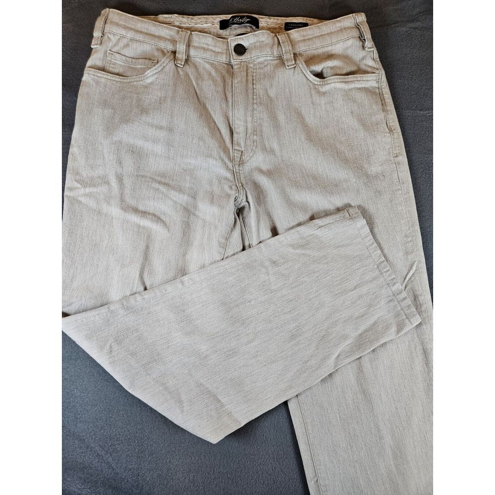 34‎ Heritage Pants Men's 38x34 Light Beige 5 Pockets Jeans Courage Stretch